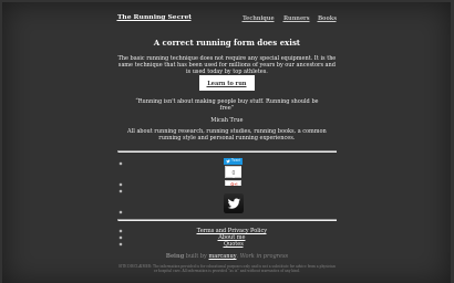 The runners secret Homepage
